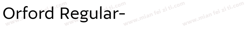 Orford Regular字体转换